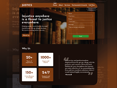 Justics Law Firm Website Design