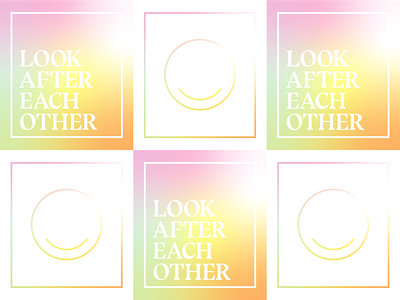 Look After Each Other color colorful designs rainbow type type design typography