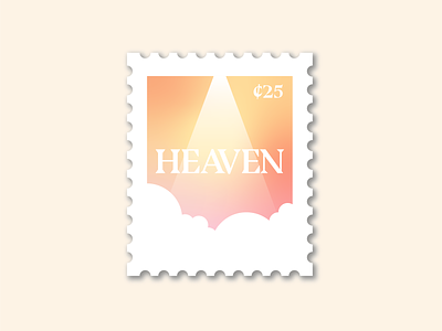 Stamp to Heaven gradient heaven heavenly stamp design type typography