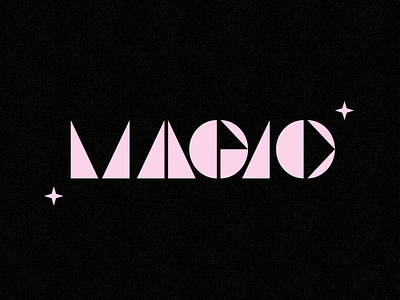 + Magic + black custom type fun magic pink shape texture type typography