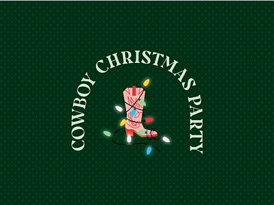 It's a Cowboy Christmas christmas cowboy cowboy boots happy holidays holiday holidays illustration type western
