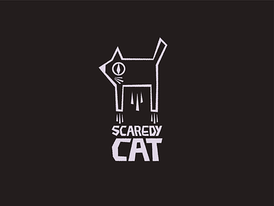 Scaredy Cat cat design halloween illustration kitten scary spooky type typography