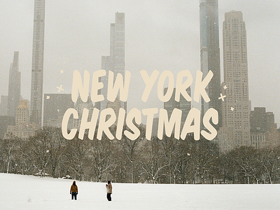 A New York Christmas custom type design photography type typography