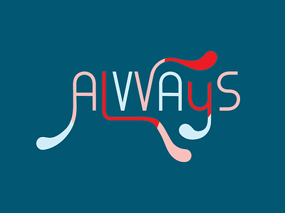 ALVVAYS band logo blue font groovy type typographic logo typography