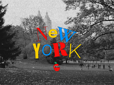 New to New York black and white blue color design eyes film photo fun funky illustrate illustrated illustration photography primary colors red type typography yellow