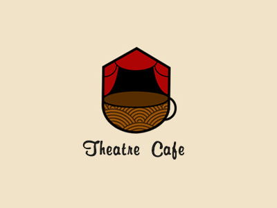 Theatre Cafe aliyev cafe coffee cup logo