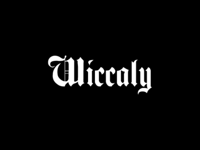 Wiccaly Logo app app design black branding design flat identity illustrator logo minimal type typography ux vector wicca witch