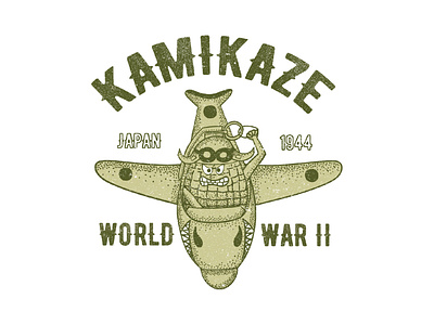 Kamikaze world war II 3d animation brand branding character characterdesign design designvintage doodle food graphic design illustration japan logo motion graphics namikaze ui vintage vintagedesign war