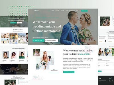 Wedding Web Design graphic design landing page resonsive design web development weddig website wedding wordpress