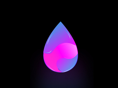 Water drop 3d logo