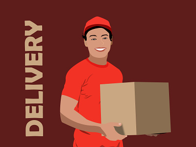 Delivery boy vector art