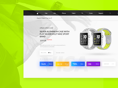 DailyUI #002 Credit Card Checkout apple creditcard green iwatch uiux web