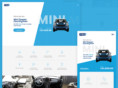 Landing page design blue clean landing page mobile uiux web design