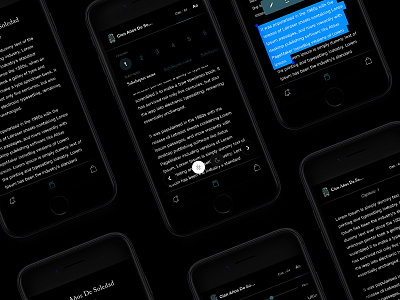 Dark Skin Read Screens books dark product design read reading app skin