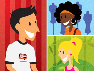 Caribbean Customers barbados caribbean illustration people vectors