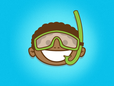 Water Kids Jr caribbean character illustration illustrator kids snorkelling water