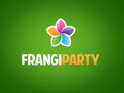 Frangiparty colors flower frangipani illustrator logo party