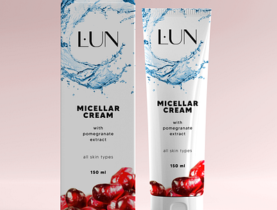 LUN - Face cream package branding graphic design logo