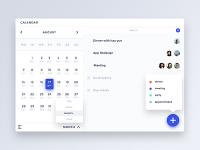 Calendar Page Design by liukui on Dribbble