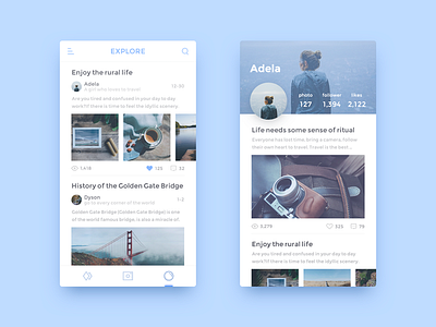 Social App app clean design interface ios mobile photo screen social ui ux