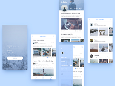 Social App #2 app clean design interface ios mobile photo screen social ui ux