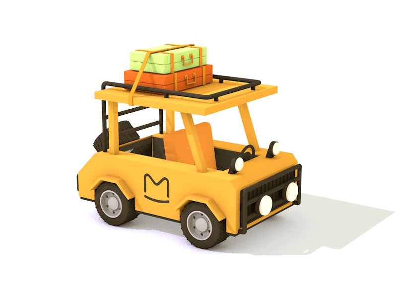 MFW Toy Car 4d c4d car cinema low model poly render tires truck wheels