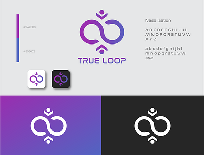 True Loop Logo Design abstract logo app branding design design logo for sale gradient logo graphic design logo loop loop logo programming programming logo