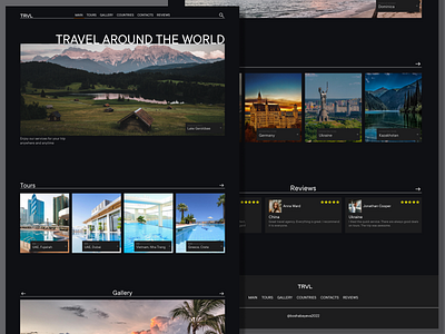 travel agency web design ui ux uxui web website