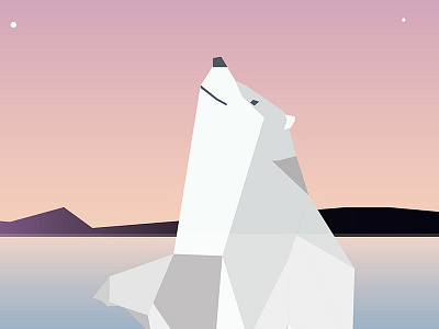 polar bear - low poly art bear low poly low polygon polar