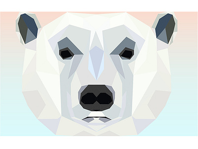 polar bear - low poly art II bear low poly low polygon polar