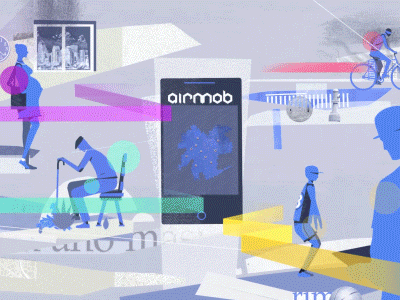 Airmob 2d animation animation character animation motion design