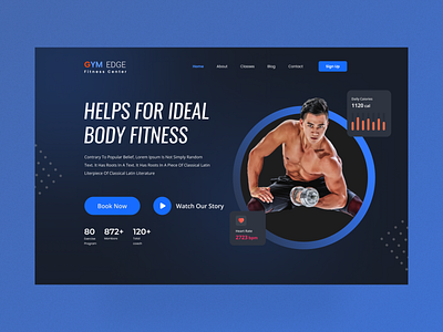 Fitness landing page 100k 3d 3d app 3d assets animation branding graphic design logo ui