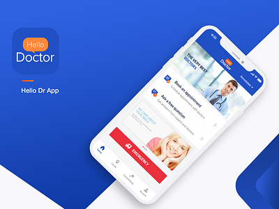 Hello Dr app design doctor app dr icon logo ui ux vector