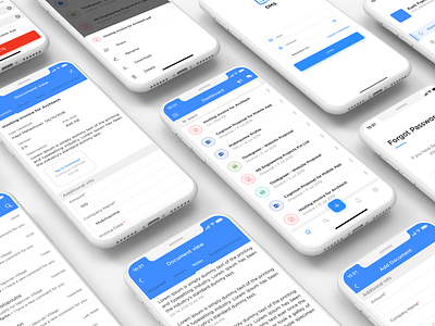 Document Management System application design design mobile app ui ux