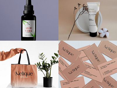 Nelique Logo  and brand identity