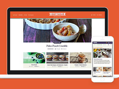 Food website design & mobile/tablet web app app food mobile ui
