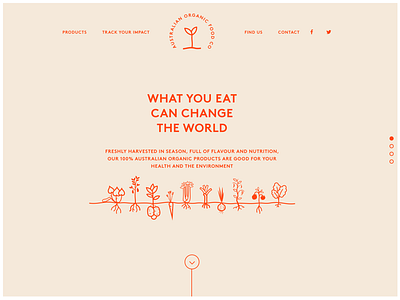 Australian Organic Food Co Website design interface marketing minimal website