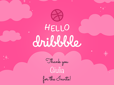 Thank You Giulia hello dribbble invite thank you for invite