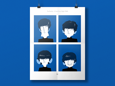 The Beatles - A Hard Day's Night (1964) illustration photoshop poster poster art the beatles