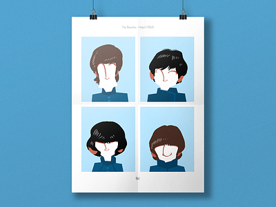 The Beatles - Help (1965) illustration photoshop poster poster art the beatles