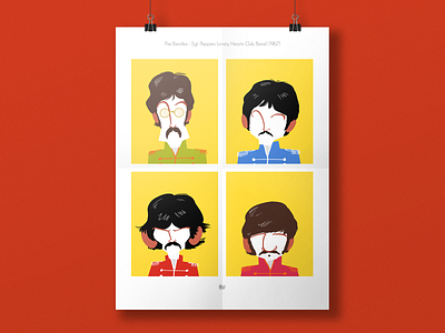 The Beatles - Sgt. Peppers Lonely Hearts Club Band (1967) illustration photoshop poster poster art the beatles