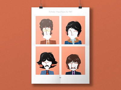 The Beatles - Magical Mystery Tour (1967) illustration photoshop poster poster art the beatles