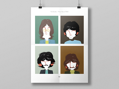 The Beatles - White Album (1968) illustration photoshop poster poster art the beatles