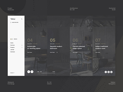 Ohio Concept - Project Showcase clean design interior minimal portfolio showcase ui web