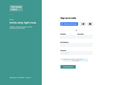 001 - Signup page | 100 Days of Design Challenge