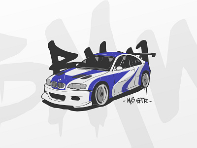 BMW M3 GTR | Vector design graphic design illustration vector