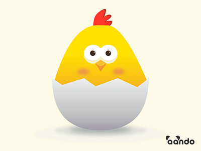 Chicken and Egg character chicken design egg illustration red vector yellow