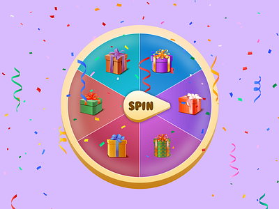 Wheel of Fortune 2020 trends 2021 3d animation app branding dailyui design free spin game gameui gift graphic design illustration logo motion graphics spin ui ux vector