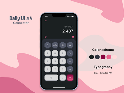 Daily UI - Calculator app calculator design figma graphic design illustration
