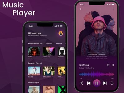 Music Player UI concept app design figma graphic design illustration music app ui uiux